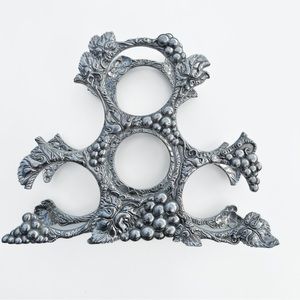 Arthur Court Grapes And Leaves Aluminum Wine Holder